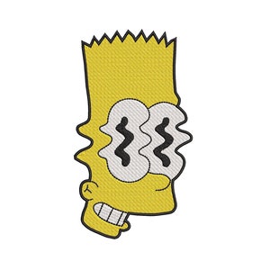 Archivo de diseño de bordado Bart Simpson, Los Simpsons Diseño de bordado 4/tamaños