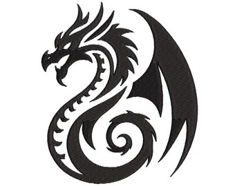 Dragon Head Embroidery Design | Dragon Embroidery Design Machine Files | Digital Download   7/sizes  #8
