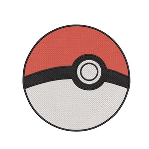 Op de afbeelding: Een rode en witte Pokébal met een zwarte band en een zwarte cirkel in het midden. De Pokébal is een populair symbool uit de Pokémon-franchise.