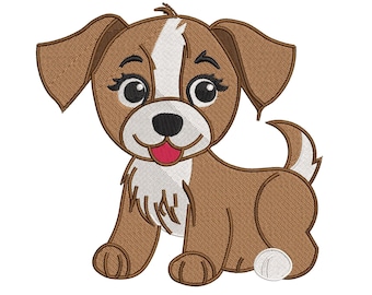 Motif de broderie chien Chien, motif de broderie de bébé animal, motif de broderie pour bébés