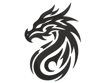 Dragon Head Embroidery Design | Dragon Embroidery Design Machine Files | Digital Download   7/sizes  #5