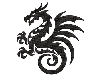 Dragon Head Embroidery Design | Dragon Embroidery Design Machine Files | Digital Download   7/sizes  #7