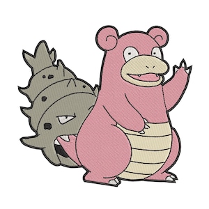 EMBROIDERY DESIGN Pokemon Slowbro, Pokemon Slowbro Embroidery Design File  4/sizes