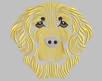 Diseño de bordado de perro Labrador Retriever, archivo de diseño de bordado de Labrador, archivo de máquina de diseño de bordado de perro, 4 tamaños