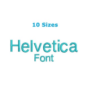 HELVETICA Embroidery Font 10 Sizes, Embroidery Fonts Machine File, Patch files, Embroidery files, digital
