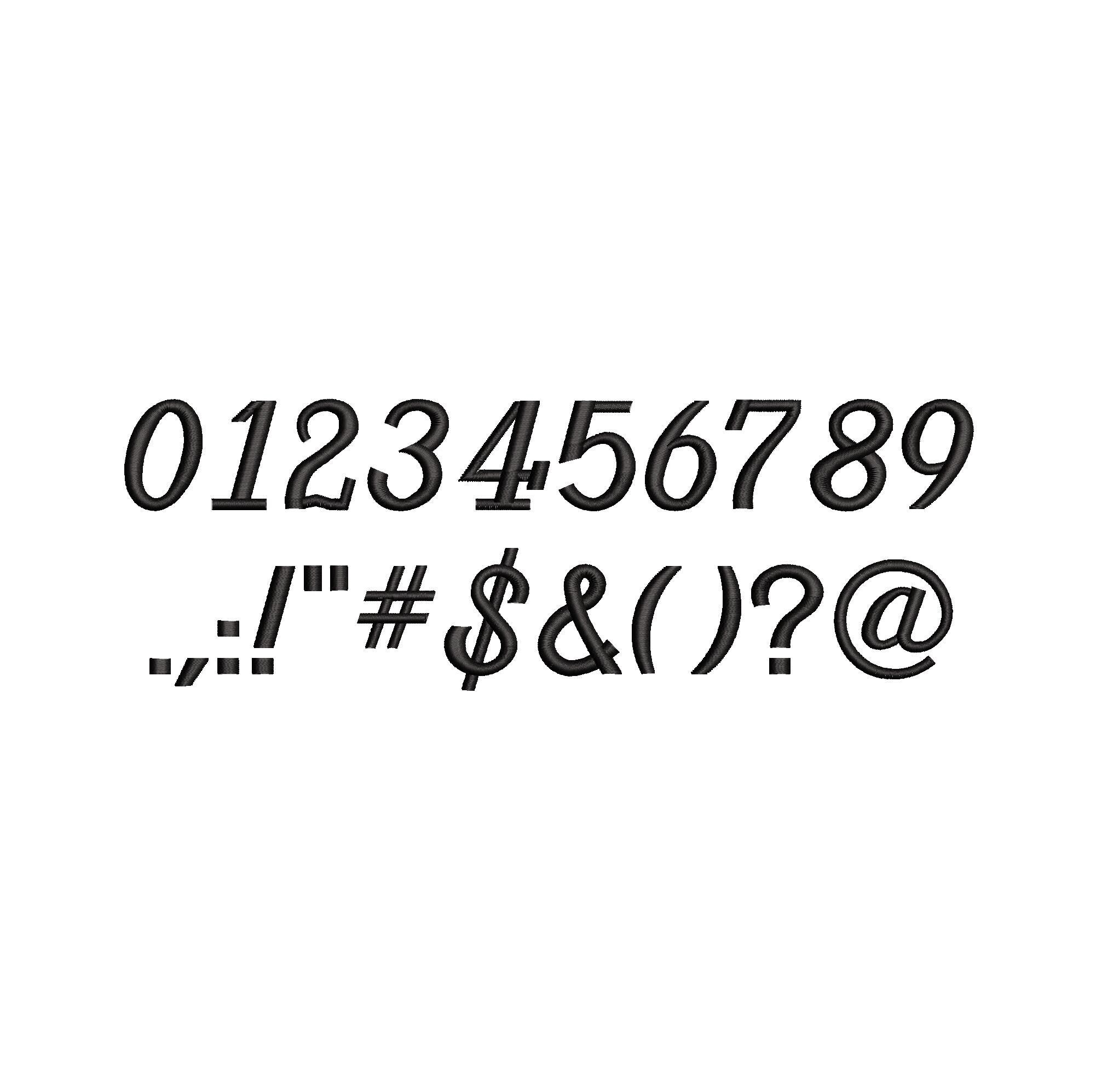 Embroidery Font Italian Script 10 Sizes, Italian Script Font Embroidery ...