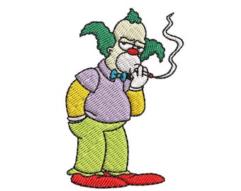 Krusty the Clown, The Simpsons Embroidery Design  #16