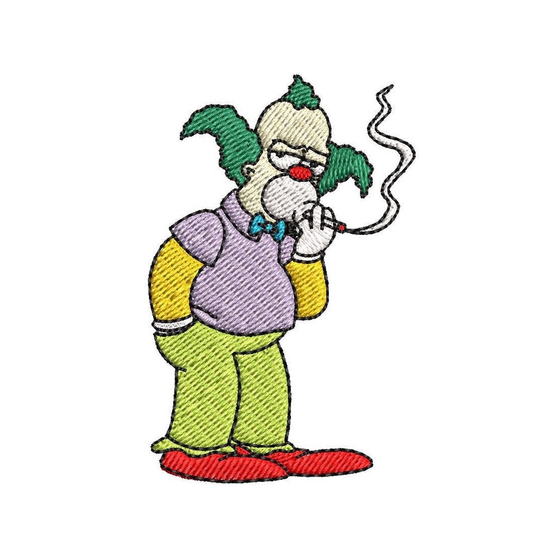 Krusty the Clown, The Simpsons Embroidery Design 16 image 1