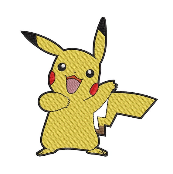 Pikachu Embroidery Design, Pokemon Machine File (4 Sizes)