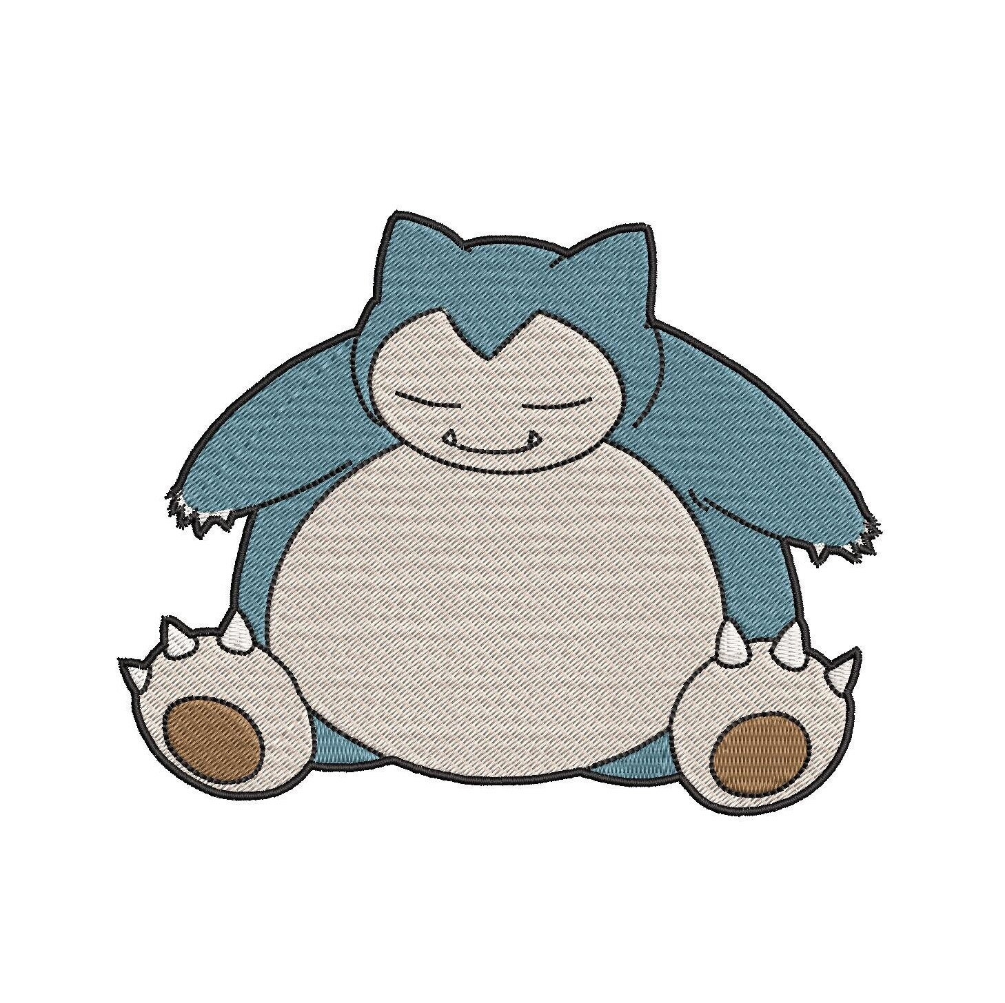 刺繍デザイン ポケモン カビゴン ポケモン刺繍機 ファイル / 4サイズ