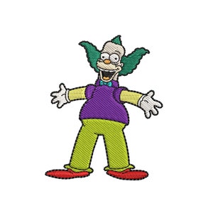 Krusty the Clown, The Simpsons Embroidery Design  #8