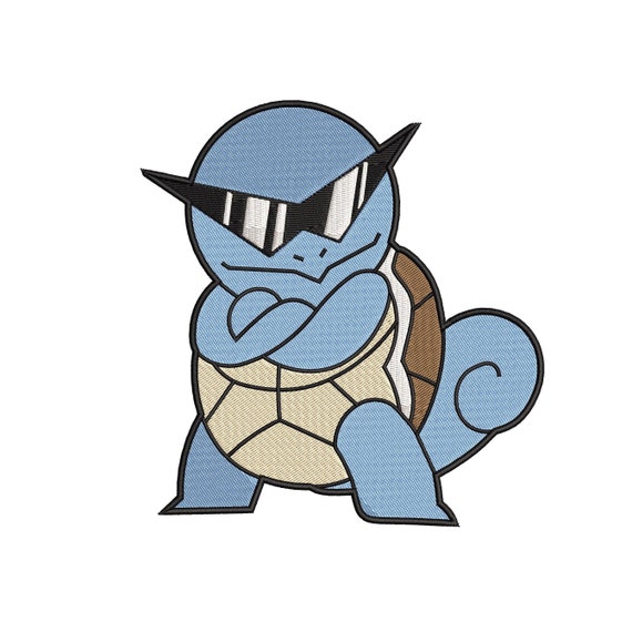 ポケモン刺繍デザイン ポケモンゼニガメ、ポケモンゼニガメ刺繍