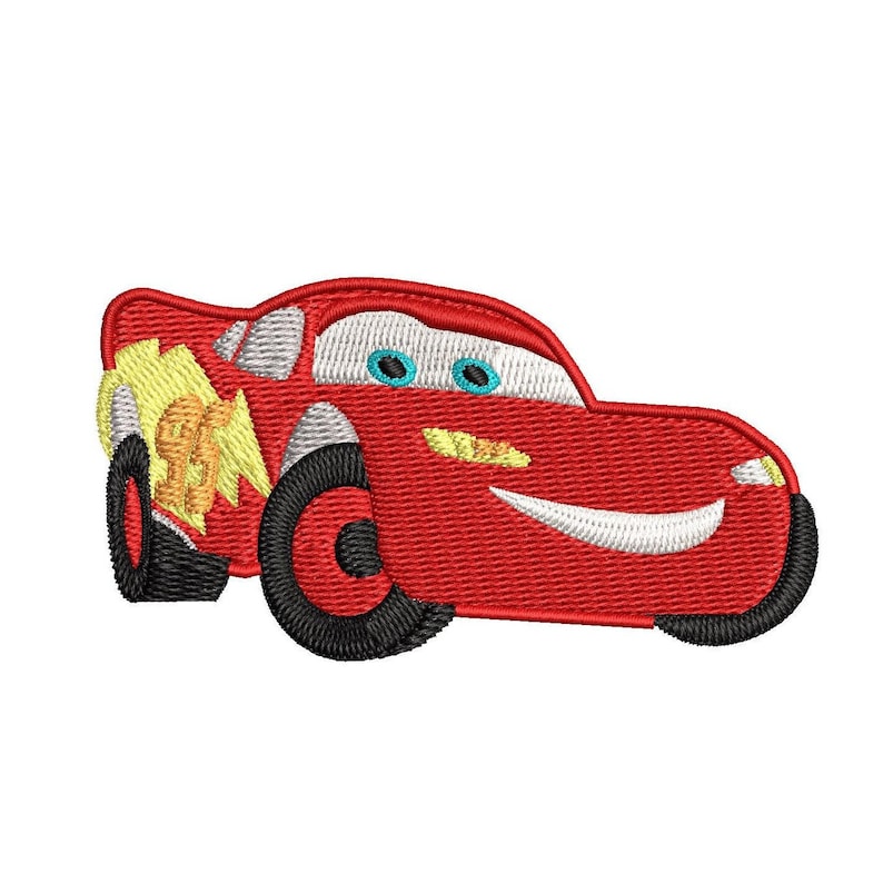 Lightning McQueenEmbroidery Design File, Lightning McQueen Embroidery Design