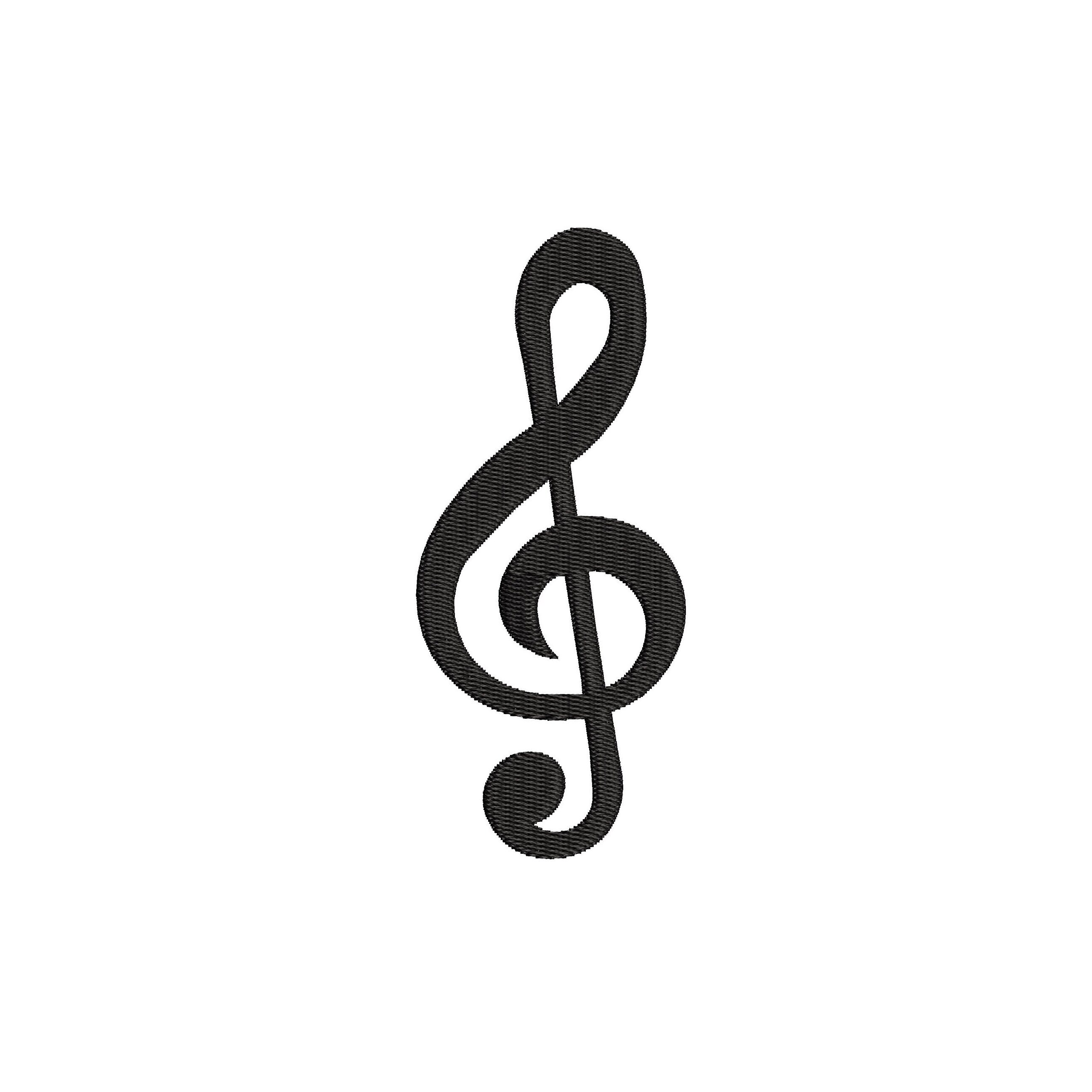 Musical Notes Embroidery Design, Music Patch File (7 Sizes) (digital ...