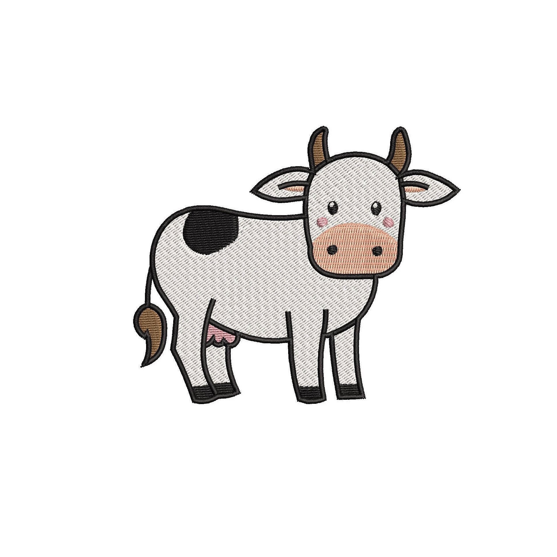 Small Cow Designs Cute Baby Cow EMBROIDERY DESIGN, Cute Baby Cow, Animal Embroidrey ...