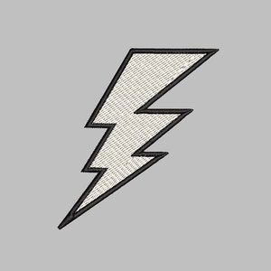 Embroidery Design Lightning bolt, Embroidery Design Machine File Bolt - 4 SIZES  #1