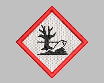 Signes d'avertissement Acide, signes de danger, signes de danger, symboles dangereux, symboles de danger BRODERIE DESIGN #9