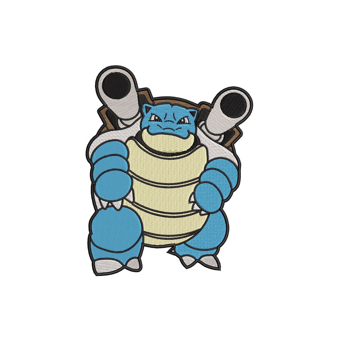 EMBROIDERY DESIGN Pokemon Blastoise, Pokemon Blastoise Embroidery ...