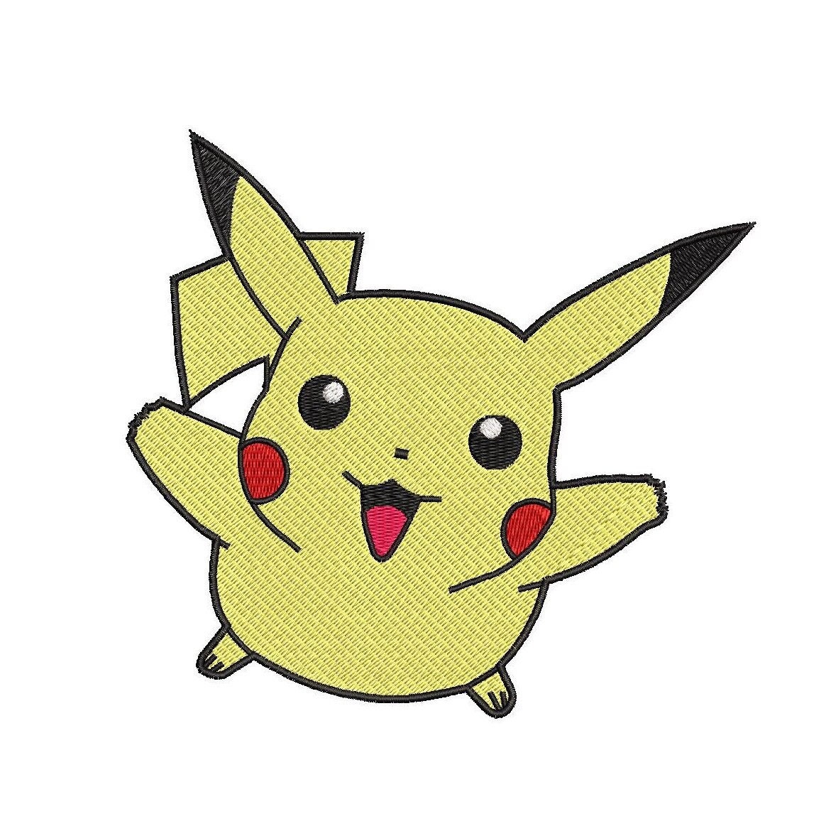 ポケモン ピカチュウ 刺繍デザイン、ポケモン ピカチュウ 刺繍デザイン