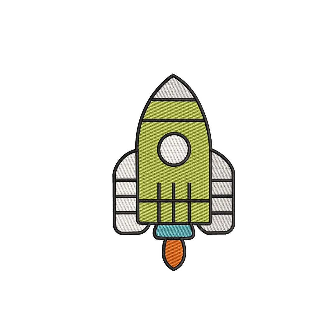 Rocket EMBROIDERY DESIGN, Rocket Embroidery Files, Rocket Patch Files ...