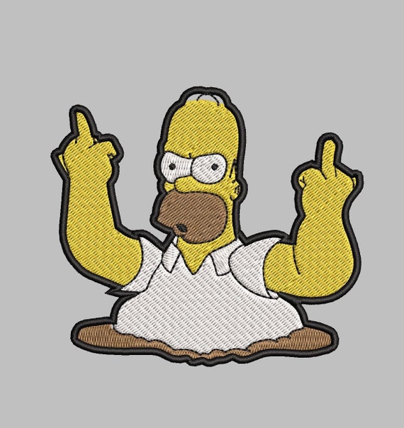 ホーマー・シンプソンのアートワーク ホーマー・シンプソン、シンプソンズの刺繍デザイン #2 - Etsy 日本
