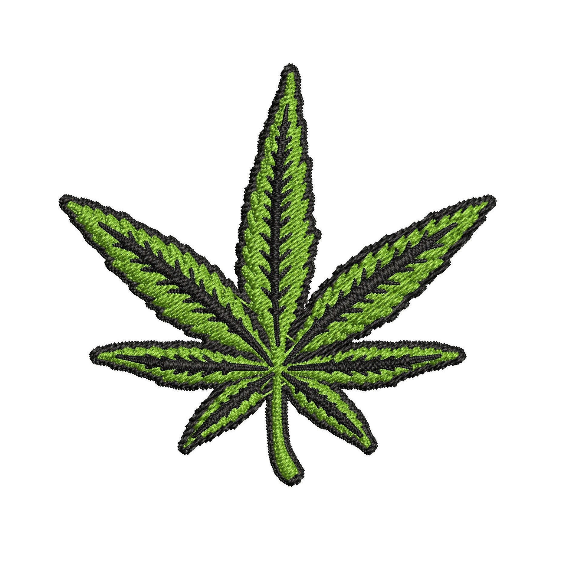 Mariuana Leaf Weed Leaf EMBROIDERY DESIGN 1 Etsy