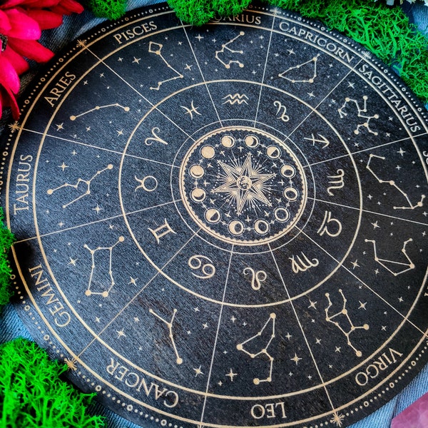 Astrology Wheel Board Etsy