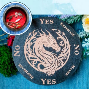 Dragon Pendulum Board Box, witchcraft Altar Tile, Divination Tool, Jewelry Box, Witch Tool, Wooden Box, altar decoration