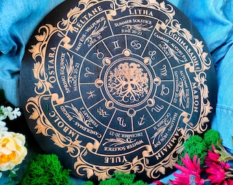 Sabbat, Wheel of the Year, Wiccan Calendar, Pagan Altar, Zodiac, Celtic,  Paganism, Holiday Calendar, - Etsy
