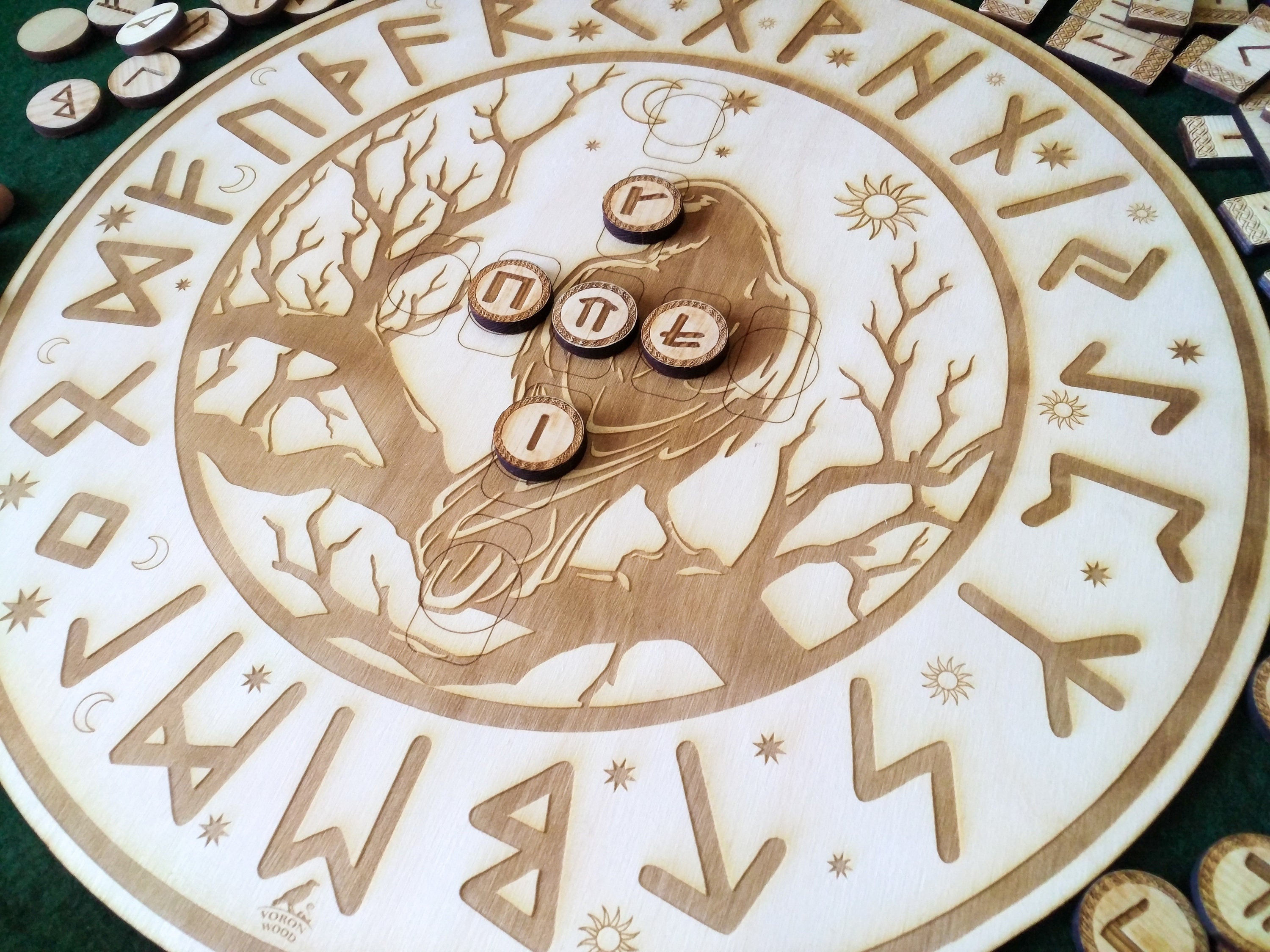 Divination Board for Runes With Tree of Life Casting Board - Etsy Canada
