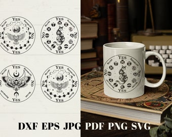 Pendulum board set svg, Svg Bundle, witch board Svg, Witch svg, WitchCraft Svg, altar tile print, crystal grid svg, divination board