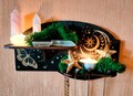 Double Magic pendulum shelf with moon, wall Crystal Altar shelf, pendulum stand,Crystal Altar with Pendulum and Necklace stand product logo