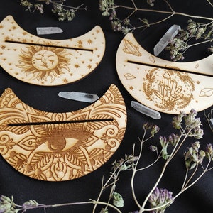 Set van 3 Tarotkaarthouders met voor Tarot, Lenormand of Oracle kaart, kaarthouder, tarotaccessoires, hekserij waarzeggerij gereedschap