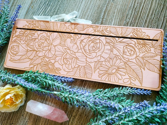 Tarot card holder with herbal for 3 Tarot, Lenormand or Oracle card, card holder, tarot accessories, witchcraft divination tools