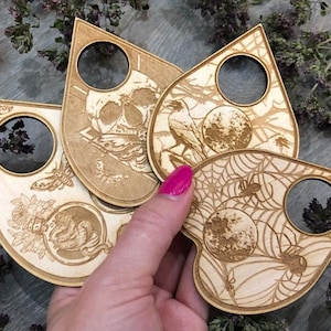 Wooden Planchette for Ouija Board, witchcraft divination tools for altar, occult practice, halloween gift, esotericism