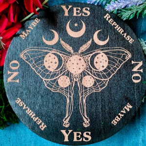 Fox and flower Pendulum Board Box, witchcraft Altar Tile, Divination Tool, Jewelry Box, Witch Tool, Wooden Box, altar decoration Butterfly