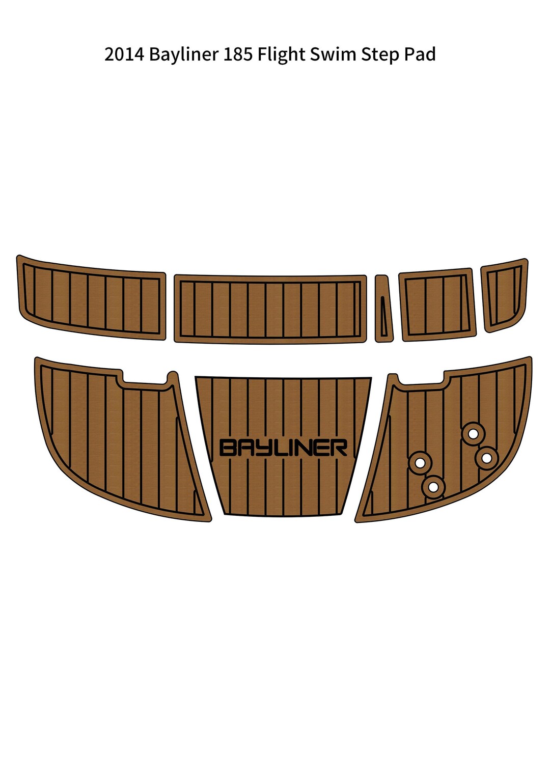 Tapis De Sol En Mousse EVA Pour Cockpit Bayliner 185 BR (2006) - Aspect Faux Teck - Durable Et Antidérapant