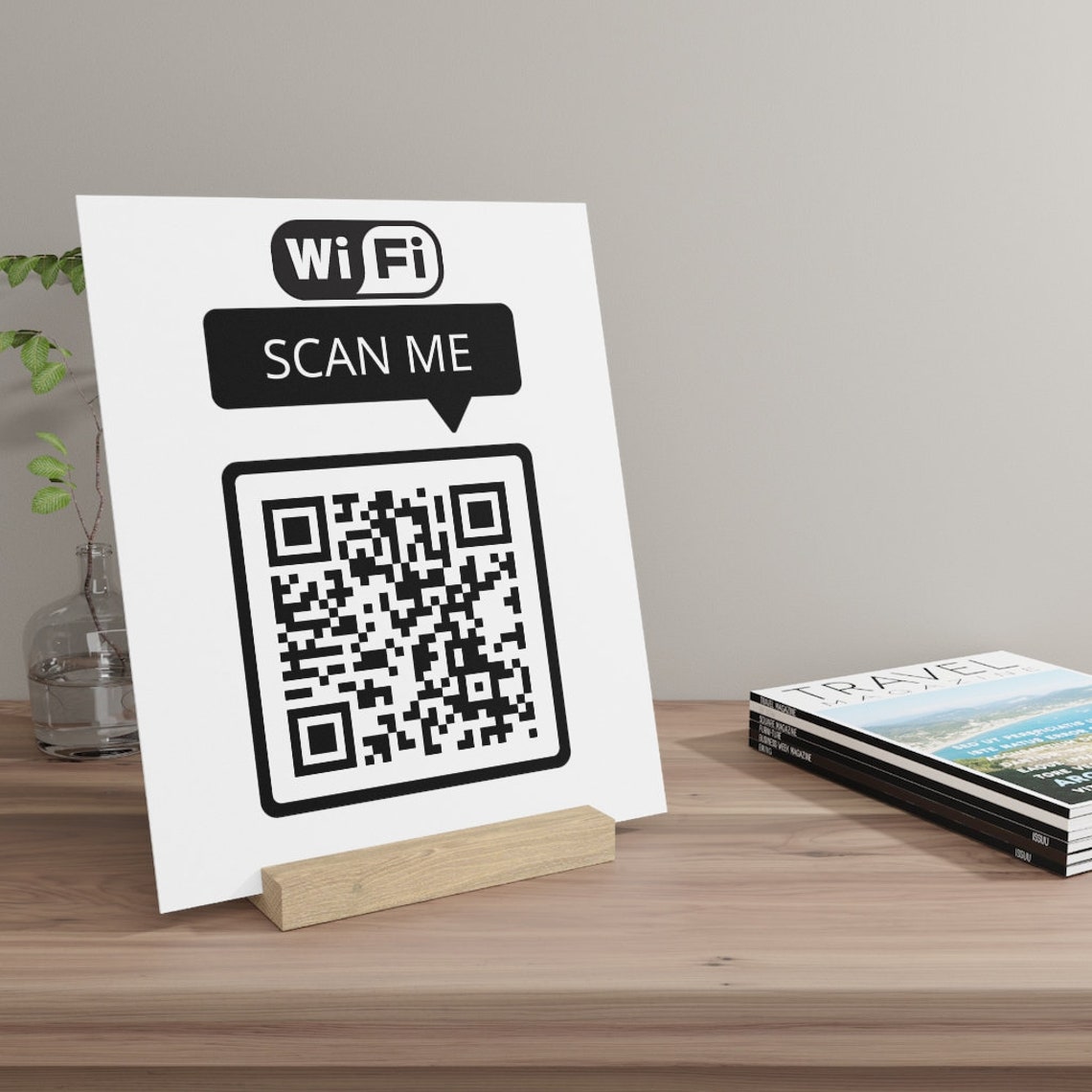Wifi QR Code Signs. Qr Codes Sign Wood Display. Wifi Qr Code - Etsy Canada