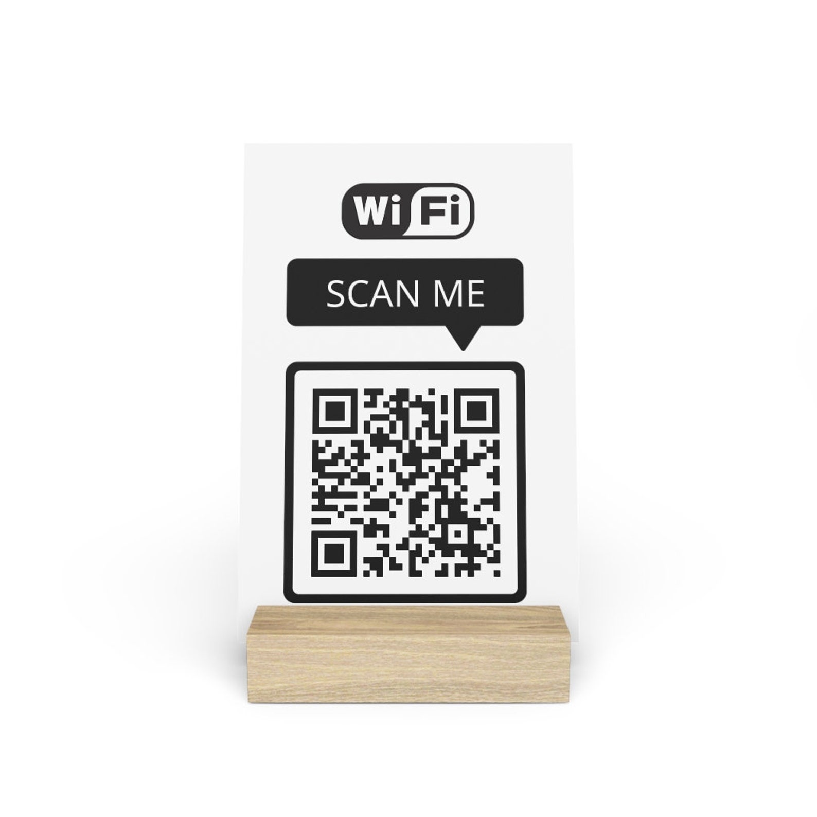 Wifi QR Code Signs. Qr Codes Sign Wood Display. Wifi Qr Code Etsy
