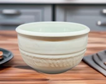 Handmade White Pottery Bowl: Food Safe, Microwave Safe