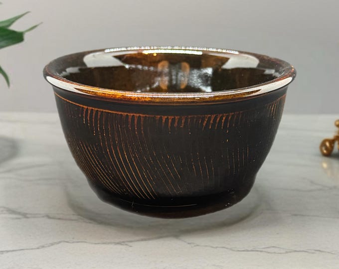 Featured listing image: Handmade Black Pottery Bowl: Food Safe, Microwave Safe