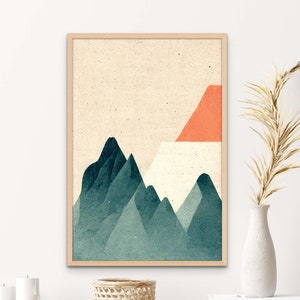 Abtrakte Pastellberge Poster 2 | Recycling Papier