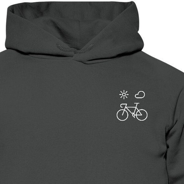 Rennradfahrer Hoodie aus Bio-Baumwolle