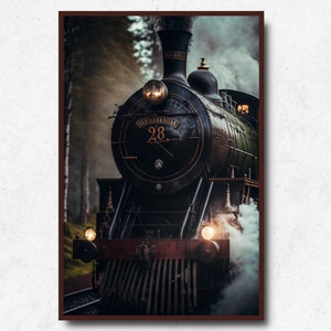 Vecchio poster del treno - Treno giacobita / Carta riciclata