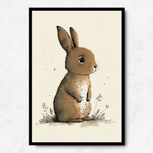 Poster di coniglio carino / carta riciclata