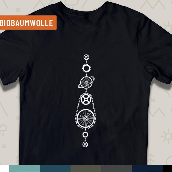 Fahrradketten Universum Tshirt, Rennradfahrer Tshirt