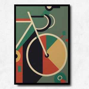 Poster illustrazione bicicletta / carta riciclata