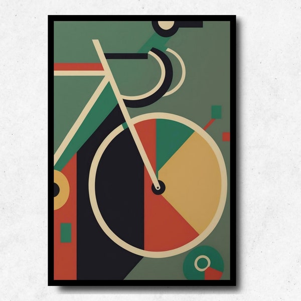 Retro Fahrrad Illustration Poster | Recycling Papier