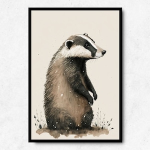 Süßer Dachs Poster | Recycling Papier