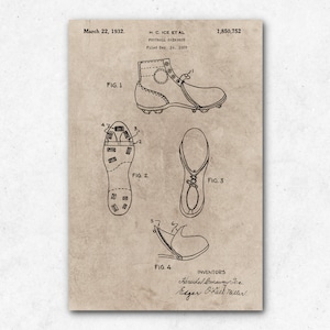 Fußballschuhe Patent Poster | Recycling Papier